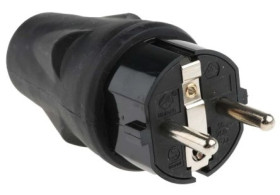 Wtyk sieciowy, 16A, 250 V, 2P+E CEE 7/7 niemieckie Schuko/francuskie, RS PRO