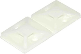 Mocowanie opaski kablowej samoprzylepne, 19.5mm x 19,5 mm, kolor: Naturalny, 100-szt., RS PRO