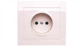 Kier Gniazdo Pojedyncze B/U Z Przesłonami Beżowe Gp-1Wp/01