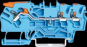 2102-5304 3-conductor through terminal block, 2.5 mm², blue
