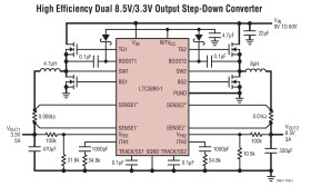 60V Low I, Dual, 2-Phase Synchronous Step-Down DC/DC Controller