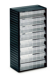 Regał szufladkowy, kolor: Szary, materiał: PP, 550mm x 310mm x 180mm, Treston