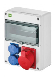 Rozdzielnica budowlana RS-10 10-mod. 2x2P+Z, 16A/5P, IP54 bez zabezpieczeń 6224-00