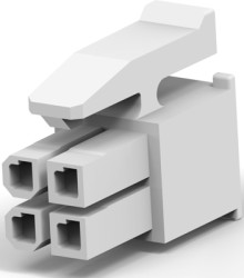 Socket housing, 4 pole, pitch 3 mm, straight, natural, 2315744-4