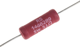 Rezystor 51Ω 5W ±5% ±20ppm/°C drutowy RS PRO