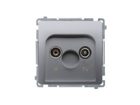 SIMON BASIC Gniazdo antenowe RTV końcowe separowane (moduł) 1x wejście: 5–862 MHz srebrny mat BMZAR1/1.01/43 KONTAKT SIMON