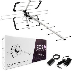 Antena DVB-T/T2 Spacetronik EOS L Combo Black (aktywna)