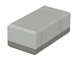 PS enclosure, (L x W x H) 125 x 67 x 50 mm, light gray/agate gray (RAL 7035), IP40, 32125002