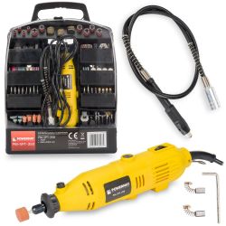 Mini szlifierka 350W + elastyczny wałek + 300 końcówek