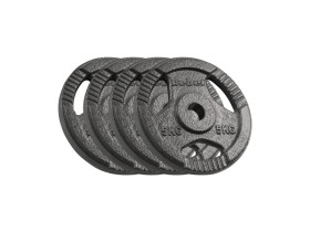 Zestaw obciążeń żeliwnych 4x5kg, otwór...