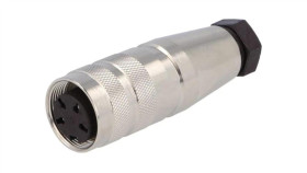C091-31D0041002 Złącze M16 Wtyk Żeński Lutowanie Na Przewód 4Pin 5A 300V