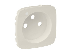 VALENA ALLURE Plakietka kremowa gniazda pojedyncze schuko z podświetleniem led 754876 LEGRAND