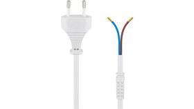 Kabel Z Wtyczką Euro Do Montażu, 1,5 M, Biały - Wersja Kolorystyczna Biały