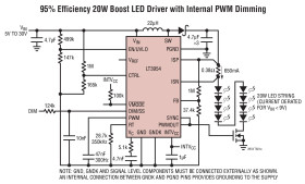 40V LED Converter with Internal PWM Generator