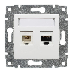 VENA Gniazdo telefoniczno-komputerowe bez ramki RJ45 kat. 5e nieekranowane + RJ11 510269