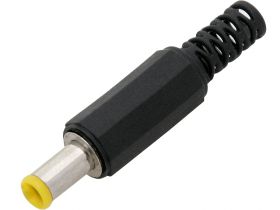Wtyk DC 5.0 mm z pinem 0.7mm na przewód plastik