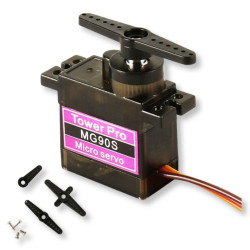 Tower Pro MG90S metal gears 180° range of motion 2.2kg/cm JR connector