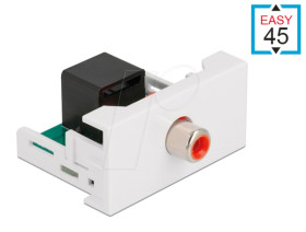 81340 Easy 45 Module RCA female to RJ45 female port 22.5 x 45 mm