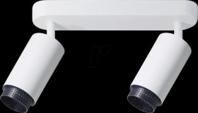 LX300230 Schwenkbarer LED Aufbauspot GU10, 2-flammig, weiß/schwarz, IP20,