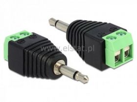 Jack 3,5 WTYK mono z kostką montażową; 2P