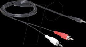 84000 Cable Audio 3.5 mm stereo jack male > 2 x RCA male 1.5 m