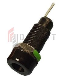 Gniazdo panelowe 4mm GL5-BK 10A, czarne