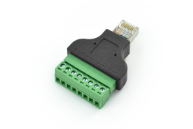 Ethernet RJ45 Male Plug Terminal Block