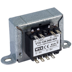 Vigortronix VTX-126-006-606 Chassis Mains Transformer 6VA 2x 0-6V