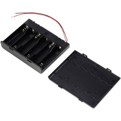 TRU COMPONENTS TC-13220644 Battery tray 6x AA Cable 95x74x19mm