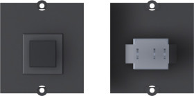 Ramka modułowa inform. mocow. metal. 2xKeystone czarna (917.061)