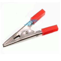 Crocodile Clip for Battery - Red - 50 mm