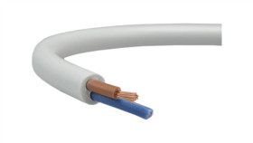 Kabel Mieszkaniowy Omy / H03vv-F 2X0,75Mm2 Biały 300/500V Giętki Linka...