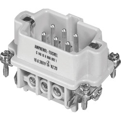 Amphenol C146 10A006 002 1 mate&#xAE; E Male Insert 6&#x2B;E Pin Size E6 Screw Lock