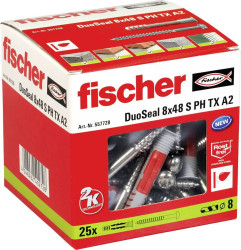 Fischer 557728 DuoSeal Kołek 48 mm 8 mm 25 szt.