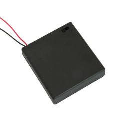 KOSZYK POJEMNIK BATERII 4x AA PŁASKI Z WYŁĄCZNIKIEM ZAMYKANY 4xR6