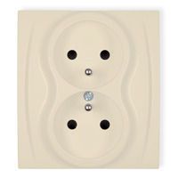 Gniazdo podwójne z uziemieniem 2x2P+Z