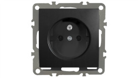 Quadra Gniazdo Pojedyncze Z Bolcem Czarne