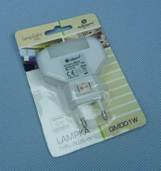 LAMPKA NOCNA LED WHITE 0,12W 230VAC