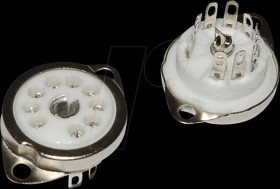 MAGNOVAL Tube socket, Magnoval, 9-pin, wire/chassis
