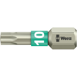 Wera 05071032001 Torsion Stainless Steel Bit For Torx Screws TX10 x 25mm