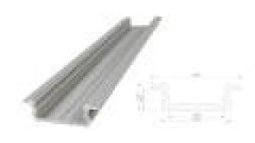 Profil Alu Wpuszczany 6,1Mm, Anodowany Srebrny, Dł. 1000Mm, Max Szer Taśmy 12Mm