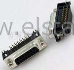 GN do druku kątowe 15 pin r-7,2mm DRB-15SR