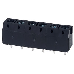 CamdenBoss CTB5201/6BK 6 Way 16A Low Profile Terminal Block 5mm Pitch