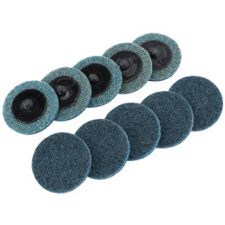 Draper 75622 Ten 50mm Polycarbide Abrasive Pads (Fine)