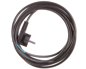 Przewód przyłączeniowy W-3 3x1,0 mm2 czarny z wtyczką kątową 5m 51.930