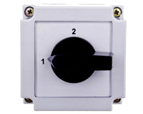 Łącznik krzywkowy 1-2 1P 10A w obudowie 4G10-55-PK R014 63-840350-011