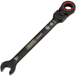Draper Expert 03916 HI-TORQ&#xAE; Flexi Head Ratchet Spanner 10mm Black