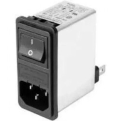 Złącze zasilające AC męskie 6A 250VAC C14 (E) 450uH FN286-6-06