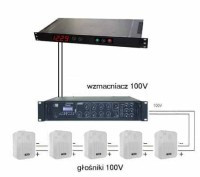 SD-ZESTAW07 Sterownik dzwonków szkolnych z wyjściem AUDIO do systemów radiowęzłowych - przykładowy zestaw 5 dzwonków