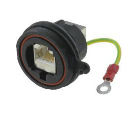 Złącze RJ45 Żeński Złącze RJ45 Montaż na panelu Cat5e Bulgin, proste